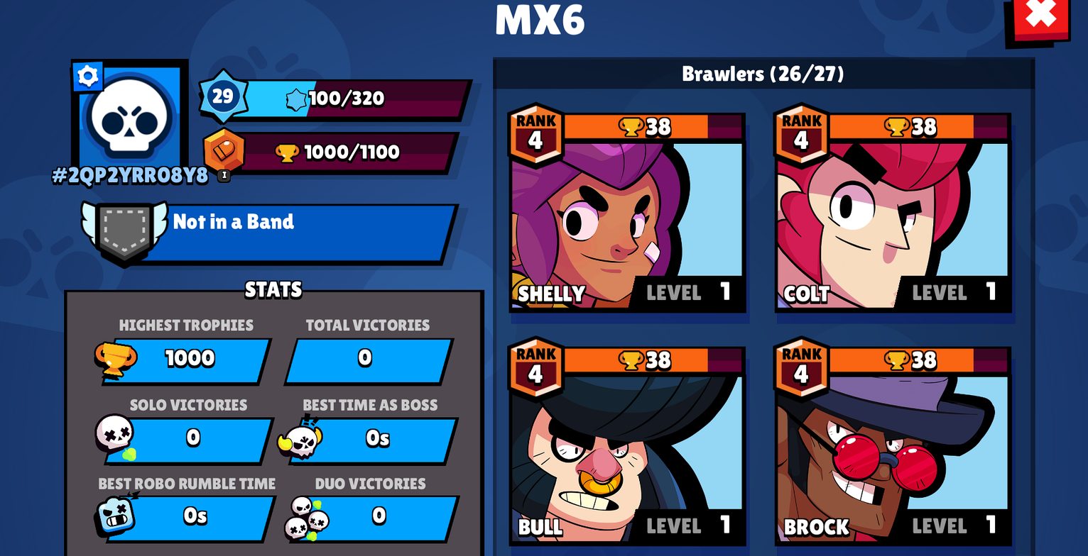 Профиль игрока в BRAWL STARS